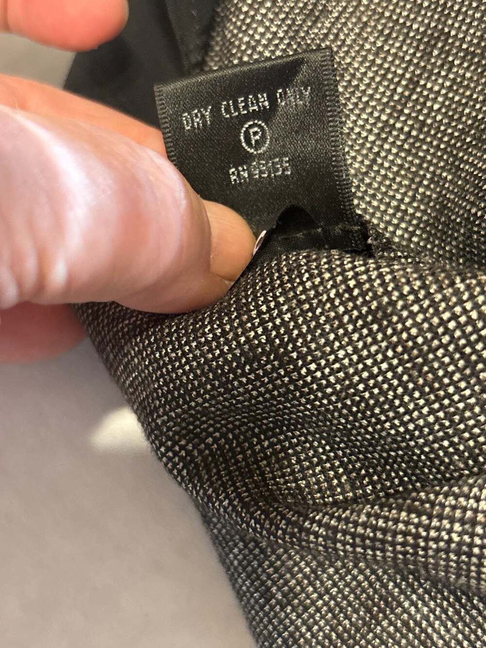 Lafayette 148 New York Women's Gray Herringbone Wide-Leg Trousers #1386 - Picture 5 of 11